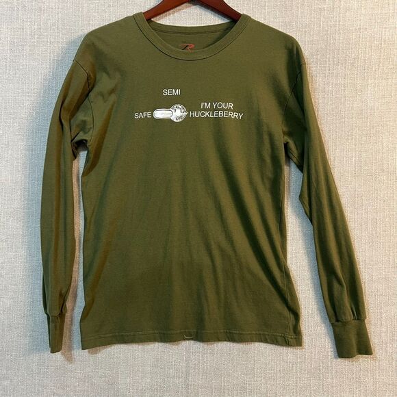 "Handmade" Other - AR15 selector Switch T Shirt Safe- Semi- I'm Your Huckleberry Tombstone Large